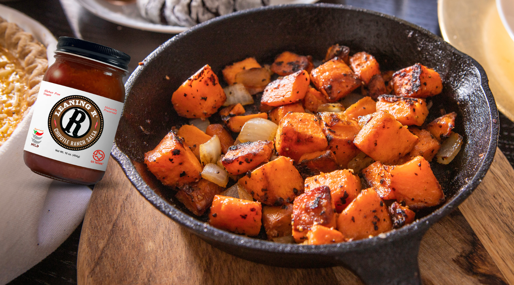 Chipotle Ranch Salsa Roasted Sweet Potatoes – LEANING R Salsa