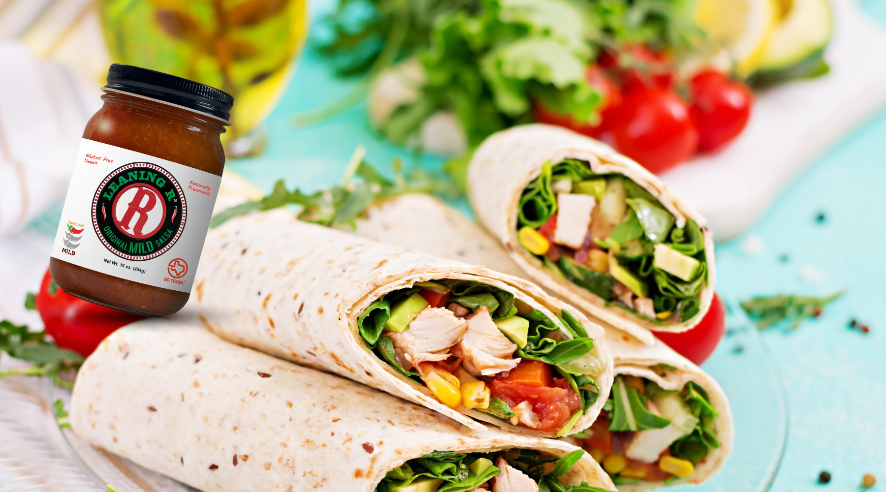 Original MILD Salsa Chicken Salad Wraps – LEANING R Salsa