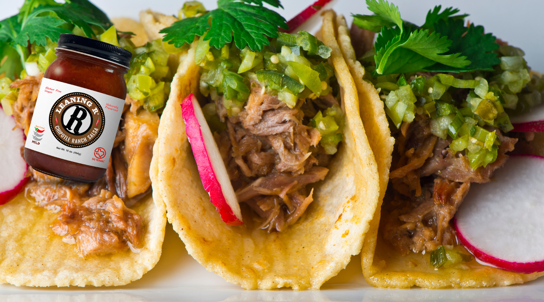 CHIPOTLE RANCH PORK TACOS – LEANING R Salsa