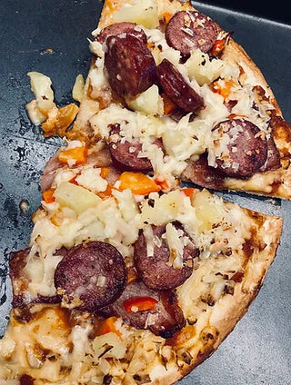 Healthy Sausage & Pineapple Pizza